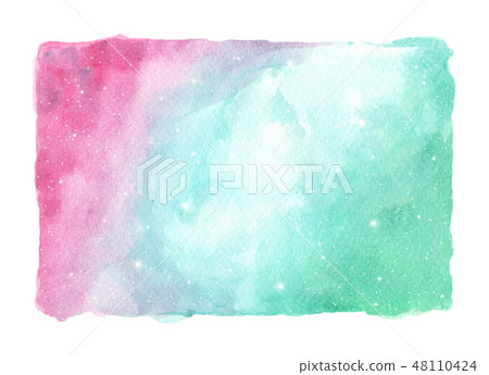 Abstract watercolor galaxy sky background. 48110424