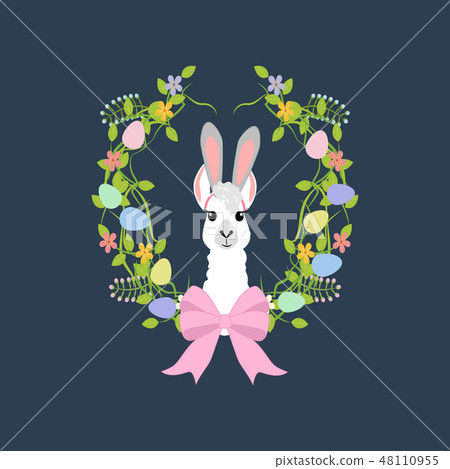 Easter llama illustration Easter llama illustration 48110955