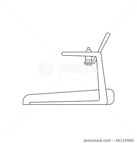 Running Track outline illustration Running Track outline illustration 48110990