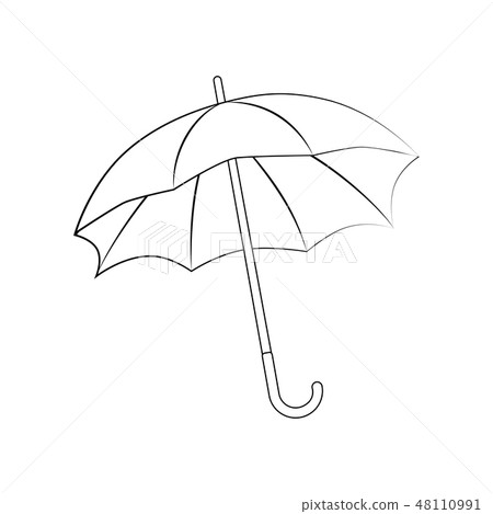 Umbrella illustration outline Umbrella illustration outline 48110991