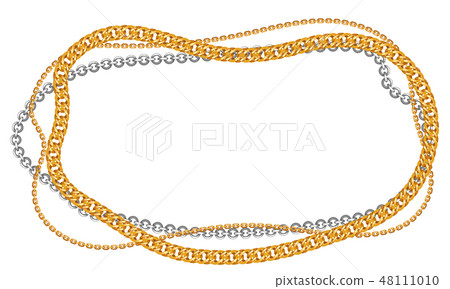 Frame with golden chains. 48111010