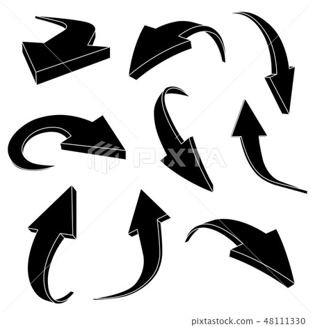 Black silhouette arrows Black silhouette arrows 48111330