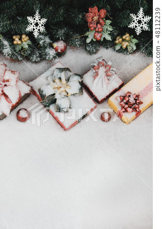 gift boxes line up decorate 48112239