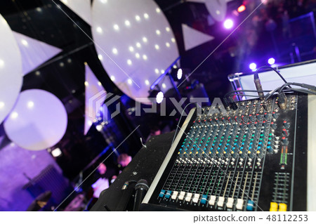 close-up equipment at the disco in the club 48112253
