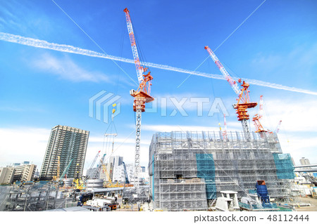 Construction site of condominium / building 48112444