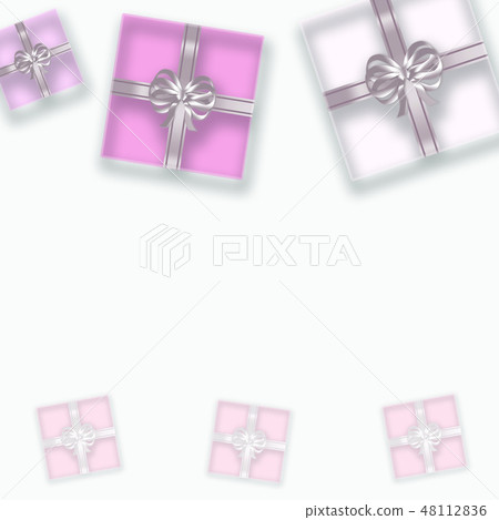 Background of transparent gift box (birthday, Valentine's Day, Mother's Day, Christmas) 48112836