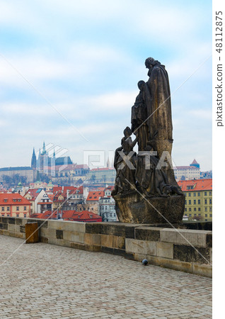 Sculptural compositions of Charles Bridge, Prague 48112875