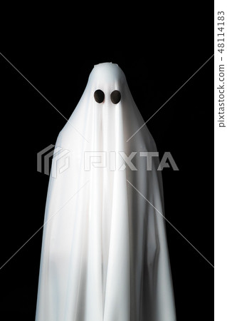 Someone covered with white cloth Someone covered with white cloth 48114183