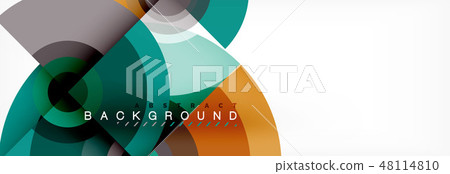 Vector circle composition, geometric minimal design illustration Vector circle composition, geometric minimal design illustration 48114810