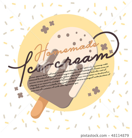 Summer sweet ice-cream dessert banner template Summer sweet ice-cream dessert banner template 48114879