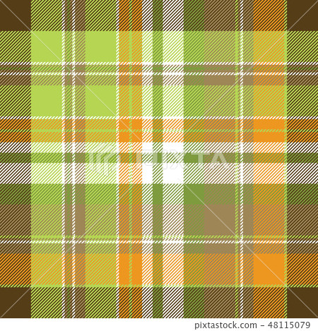 Fabric texture check plaid seamless pattern 48115079