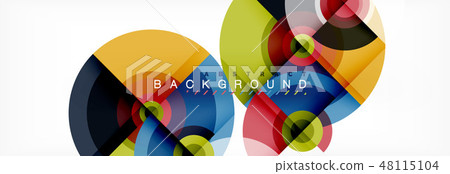 Circle geometric composition abstract background design, cover, template, brochure, flyer. 48115104