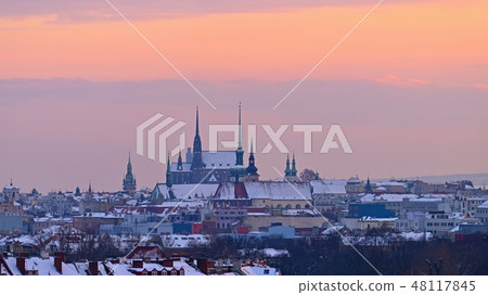 The city of Brno, Czech Republic-Europe. Top view  48117845