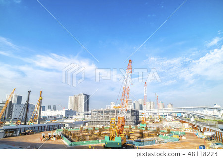 Large scale construction site Large scale construction site 48118223