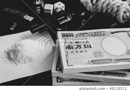 犯罪形象非法藥物賭博手槍信息盜竊1萬日元注意 48118511
