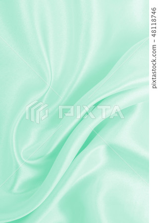 Smooth elegant green silk or satin luxury cloth Smooth elegant green silk or satin luxury cloth 48118746