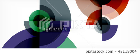 Minimal geometric circles and triangles abstract background, techno modern design, poster template Minimal geometric circles and triangles abstract background, techno modern design, poster template 48119004