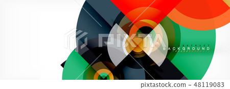 Round circles and triangles abstract background Round circles and triangles abstract background 48119083