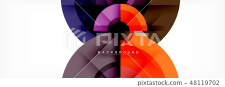 Geometric circle abstract background, creative geometric wallpaper. 48119702