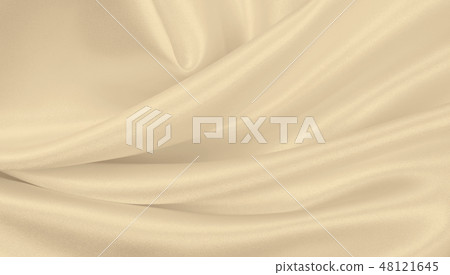 Smooth elegant golden silk or satin luxury cloth Smooth elegant golden silk or satin luxury cloth 48121645