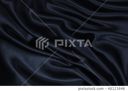 Smooth elegant black silk or satin texture Smooth elegant black silk or satin texture 48121646