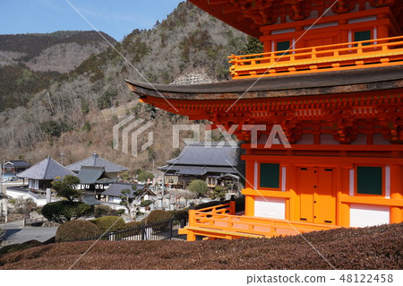 在岡山縣“Chofukuji”有最古老的木塔建築的塔的真言宗教派 48122458