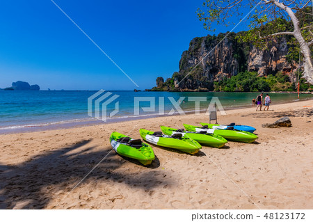 Overview of Railay Beach  Krabi, Thailand 48123172