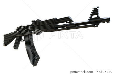 3d printed machine gun isolated 3d printed machine gun isolated 48123749