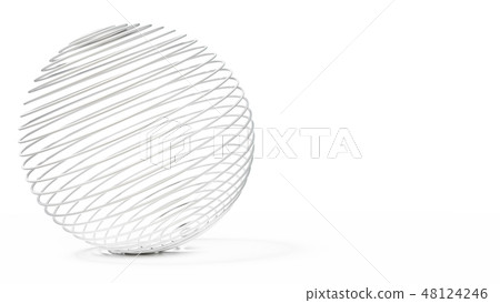Abstract spiral sphere with shadow Abstract spiral sphere with shadow 48124246