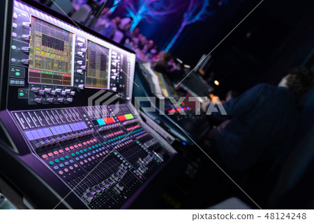 close-up equipment at the disco in the club close-up equipment at the disco in the club 48124248