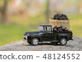 Roasted coffee beans on the model car 48124552