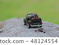 Roasted coffee beans on the model car 48124554