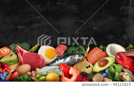 Keto Food Background 48125823