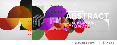 Circles and semicircles abstract background, circle design business template 48126535