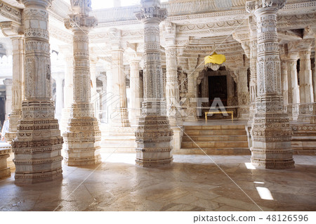 Interior of Ranakpur Temple in Rajasthan, India 48126596