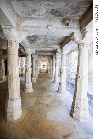 Interior of Ranakpur Temple in Rajasthan, India 48126632