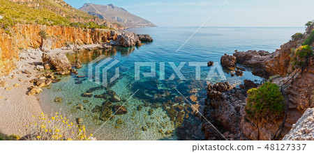Sea bay in Zingaro Park, Sicily, Italy Sea bay in Zingaro Park, Sicily, Italy 48127337