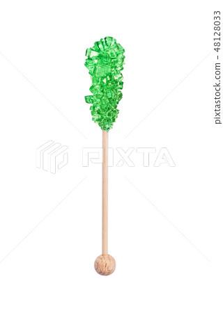 Rock candy or sugar candy isolated on white Rock candy or sugar candy isolated on white 48128033