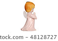 Cute angel sculpture, side view 48128727
