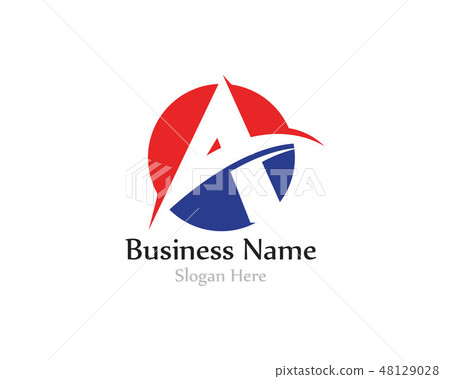 A letter logo with swoosh vector A letter logo with swoosh vector 48129028