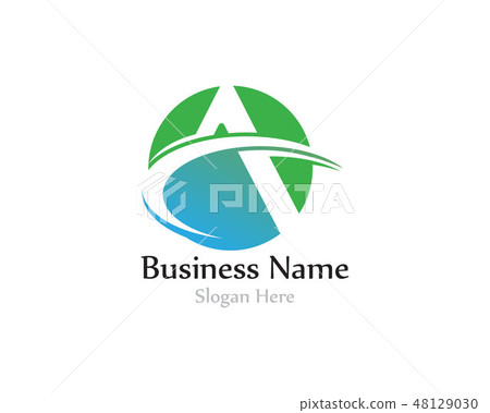 A letter logo with swoosh vector 48129030