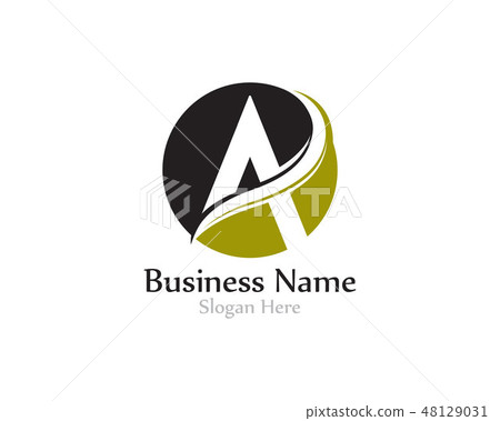 A letter logo with swoosh vector 48129031