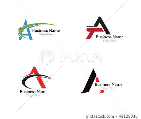 A letter logo with swoosh vector A letter logo with swoosh vector 48129036