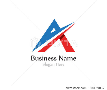 A letter logo with swoosh vector A letter logo with swoosh vector 48129037