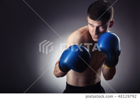 Blue boxing gloves Blue boxing gloves 48129792
