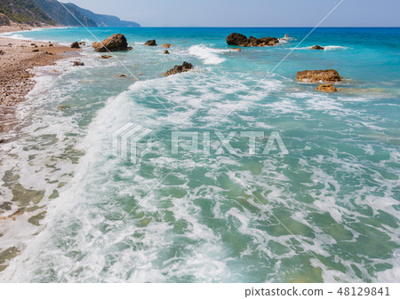 Summer Lefkada coast, Greece Summer Lefkada coast, Greece 48129841