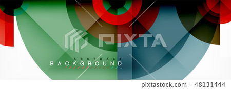 Minimal geometric circles and triangles abstract background, techno modern design, poster template Minimal geometric circles and triangles abstract background, techno modern design, poster template 48131444