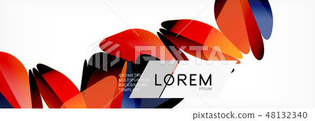3d card on light backdrop. Abstract triangle pattern. Futuristic geometric background. 48132340