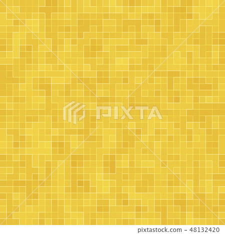Detail of Yellow Gold Mosiac Texture abstract ceramic mosaic adorned building. Abstract Seamless Detail of Yellow Gold Mosiac Texture abstract ceramic mosaic adorned building. Abstract Seamless 48132420