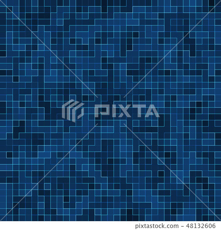Texture Swimming pool Mosaic tile background. Wallpaper, banner, backdrop. 48132606